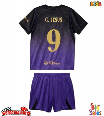 Barcelona Gabriel Jesus #9 Replica Away Stadium Kit for Kids 2026-27 Short Sleeve (+ pants)